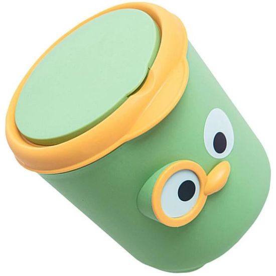 Poubelle Corbeille à Papier Amovible Mignon Petite Poubelle Bureau Bureau Secouer Couvercle Seau