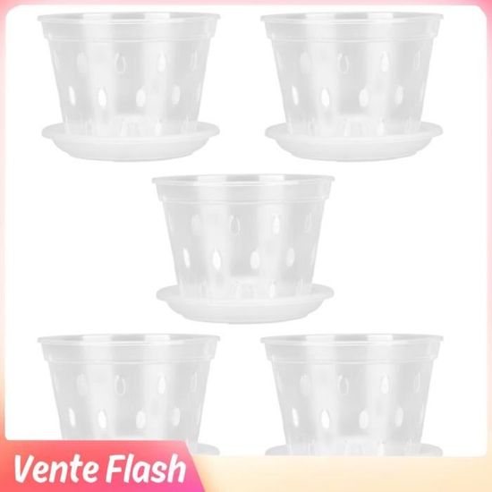 1 Pot De Fleurs Transparent En Plastique Transparent Avec Trous De Drainage Pour Orchidées, Plantes Succulentes, Plantes D'intérieur (10 Cm-16 Cm