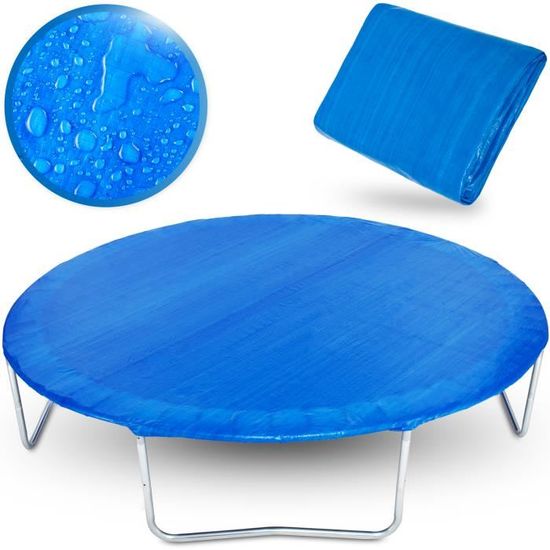 244 Cm - Bâche De Protection Solaire Pour Trampoline Rond Avec 6