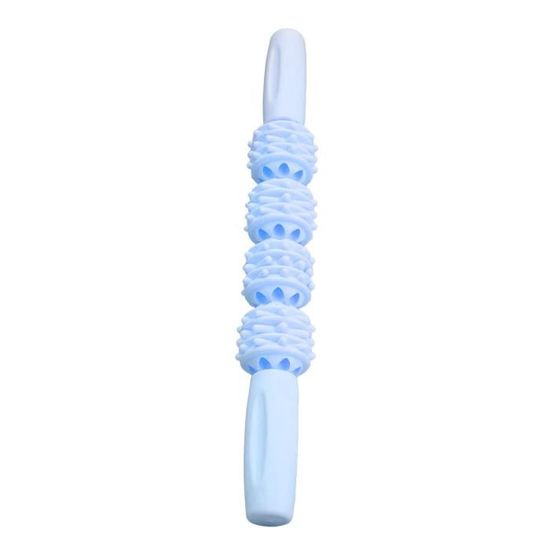 Set De 2 Rouleaux De Massage Musculaire - 21 Et 4 Roues - Pour Jambes, Dos, Épaules - Auto-Massage Portable - Bleu