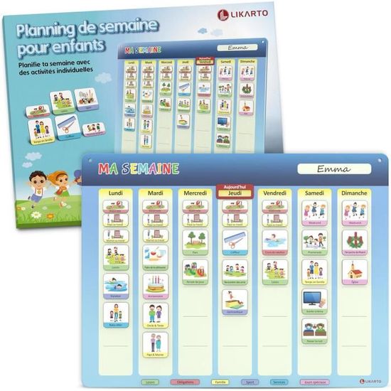 Tableau éducatif Routine Du Soir Pour Enfants - En Bois, Illustrations Héros Peluche - Pour Un Coucher Calme Et Ritualisé