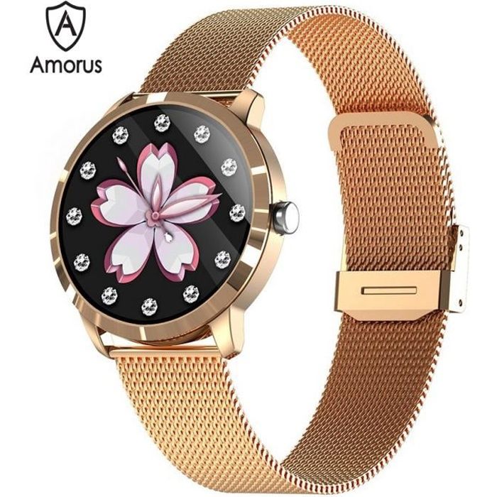 Montre Connectée Femme Homme SmartWatch de Sport Période Rappel Cycle Physiologique Moniteur Oxygène Android iOS Samsung XIAOMI