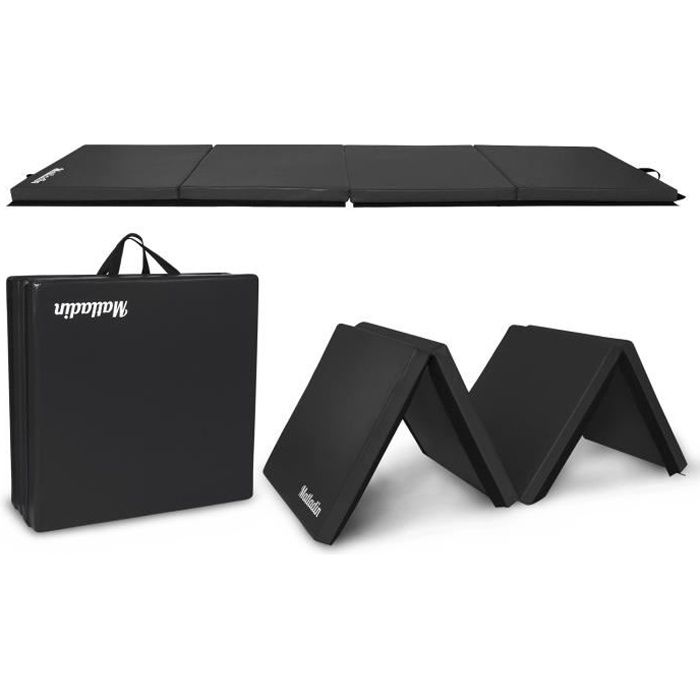Tapis de gymnastique pliable Tapis de Sol 240 x 60 x 5 cm, Matelas de Gym Épais et Pliable pour la Maison