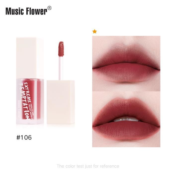 Qincai Music Flower Brillant à lèvres brillant Rouge à lèvres liquide antiadhésif Brillant à lèvres 5,5 ml YKR201120003F_Ion
