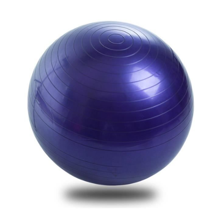 Ballon de Gymnastique Ballon Fitness Yoga Balle d’Exercice Antidérapant Balle Gymnastique avec Pompe, 65cm,Violet