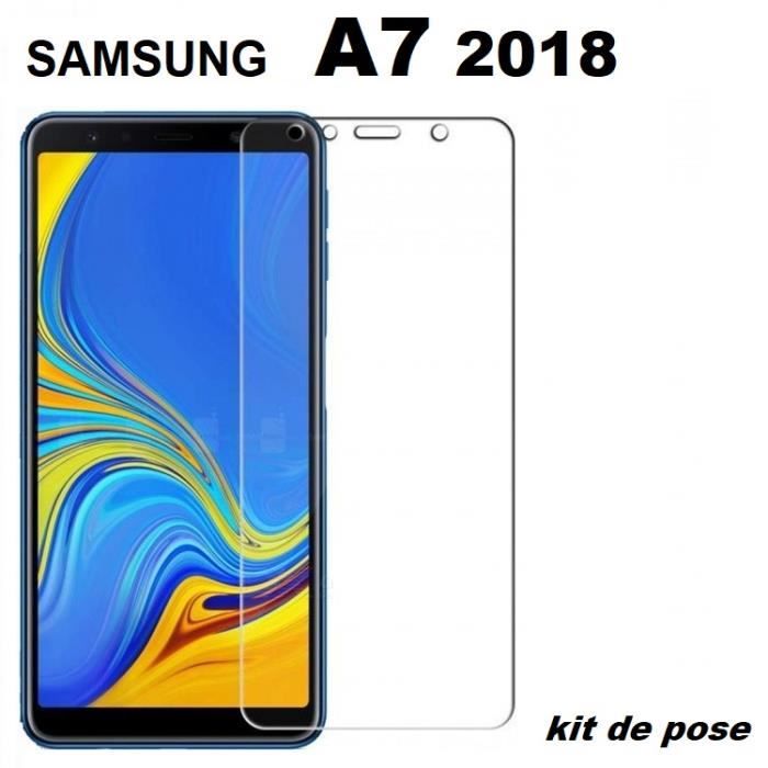 vitre verre trempe samsung galaxy A7 2018