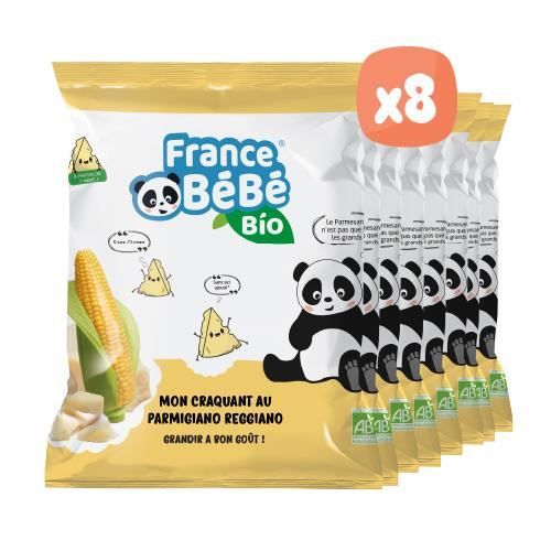 FRANCE BéBé BIO - Biscuit soufflé au parmesan BIO - Vegan - Lot 8 sachets de 20g
