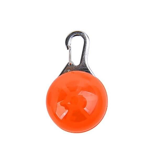 Laisses Colliers,Animal de compagnie chat LED collier lumineux avec balle collier de chien chat chiot fournitures - Type Orange