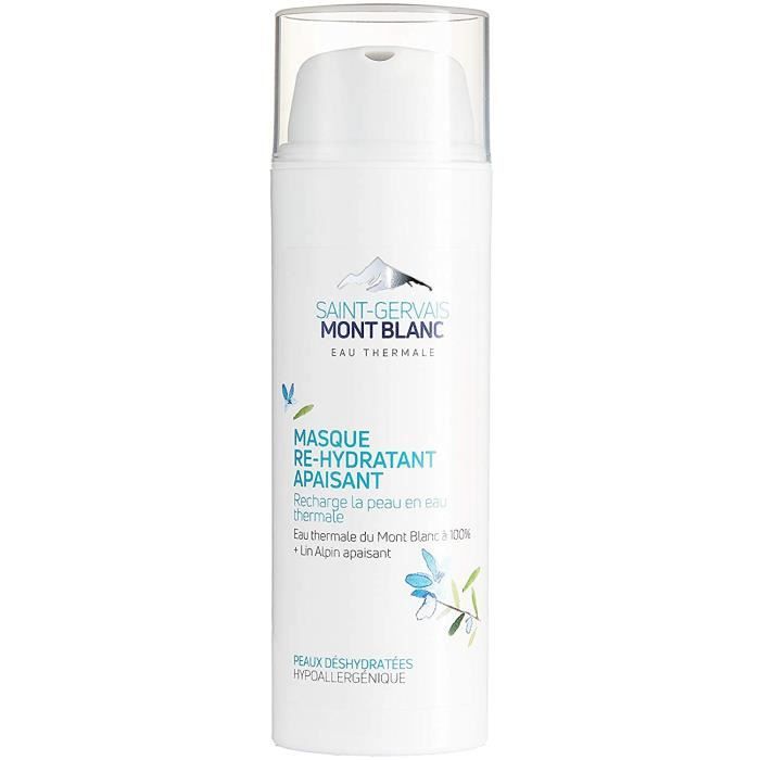 Saint-Gervais Mont Blanc - Masque Ré-Hydratant Apaisant Visage pour Peaux Sensibles & Déshydratées - 50 ml