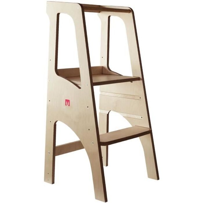 Tour d'apprentissage Montessori - EVO 2019 de Bianconiglio Kids ® - Bois naturel - Made in ITALY