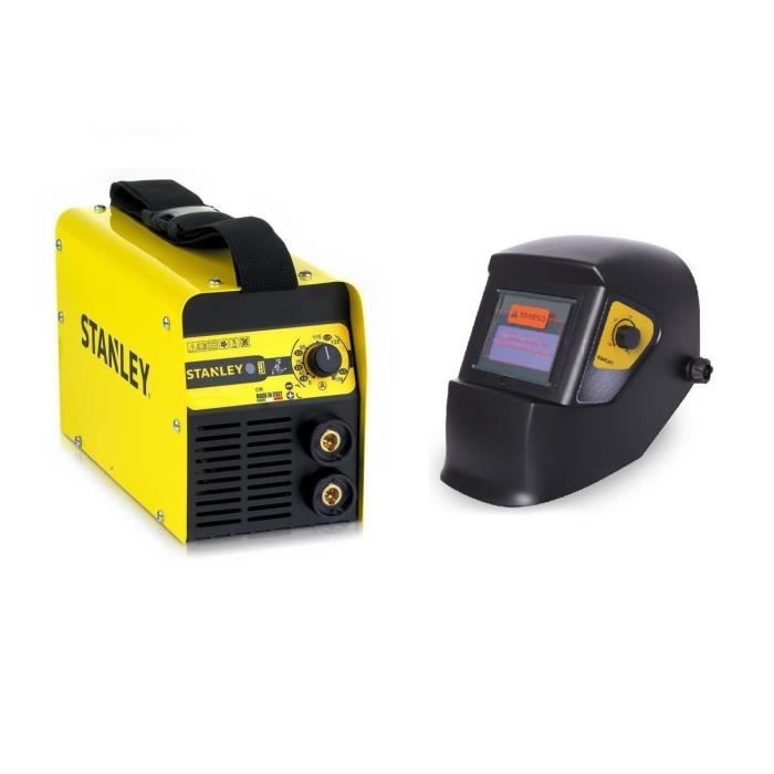 STANLEY Poste à souder Star 3200 130 A avec cagoule de soudure automatique LCD DIN 9-13 + 5 électrodes