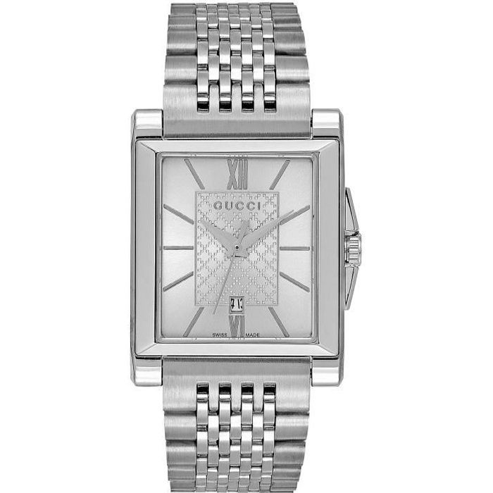 GUCCI HOMME 26MM ARGENT ACIER BRACELET & BOITIER DATE MONTRE YA138501