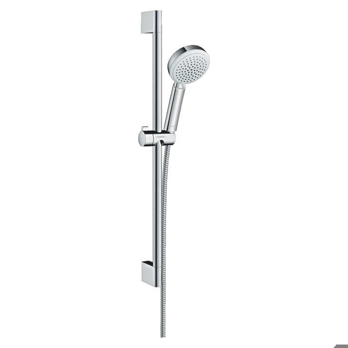 Hansgrohe Ensemble Barre de douche MyClub Vario 4 jets Economie d`eau Blanc/Chrome - 26757400