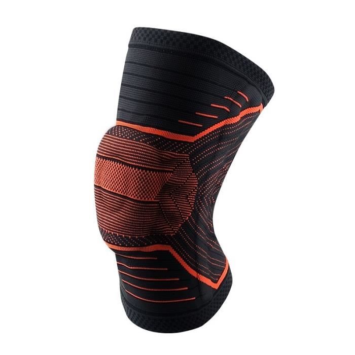 PROTEGE-CHEVILLES - CHEVILLERE,1 pièces 3D tricot genouillère volley ball course genouillère soutien élastique en - Type Orange-XL