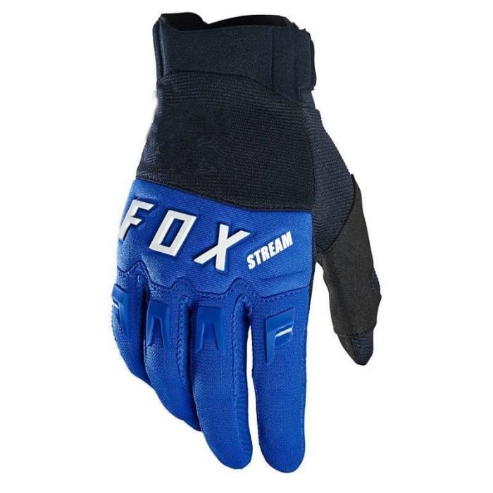 Gants,2021 Stream Fox moto cross gants bmx ATV Moto gants hors route vélo gants de VTT Moto rcycle gants - Type Bleu - L