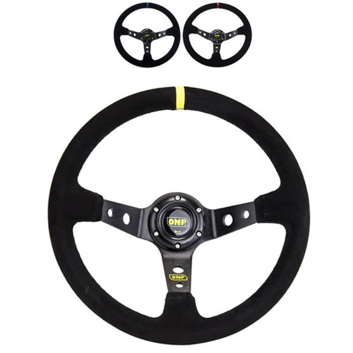 Volant en cuir mat imitation racing volant de compétition