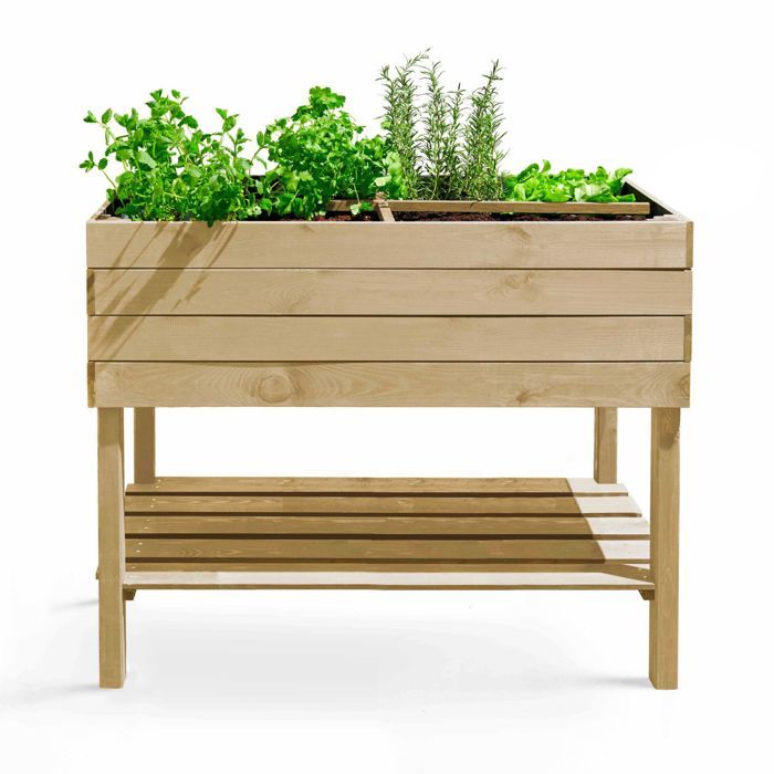 Potager - 110 x 50 x 80cm - Bois - Oviala - Marron