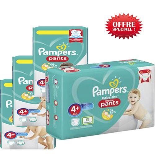 215 Couches Pampers Baby Dry Pants taille 4+