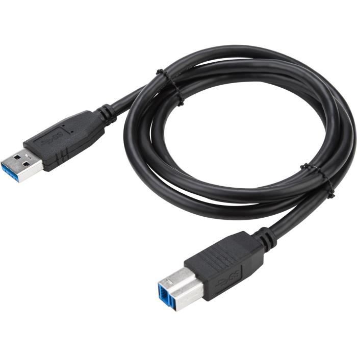 Targus 1m USB 3.0, 1 m, USB A, USB B, 3.0 (3.1 Gen 1), Male-Male, Black