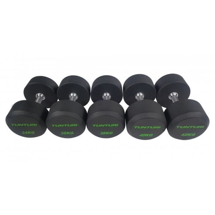Tunturi haltères 5 paires 34-42 kg noir/chrome