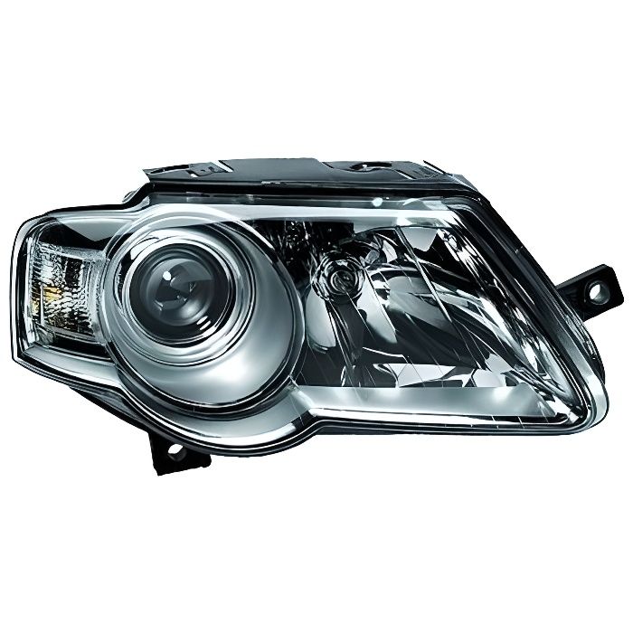 Phare Optique avant droit pour VOLKSWAGEN PASSAT B6 2005-2010, H7+H7, vers. Hella, Neuf.