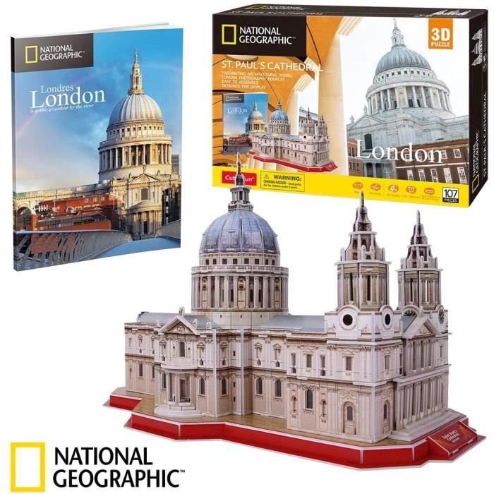 National Geographic - Puzzle 3d Cathédrale Saint Paul, Construction Enfant et Adulte, Puzzles 3d, Cadeau Anniversaire Garcon et