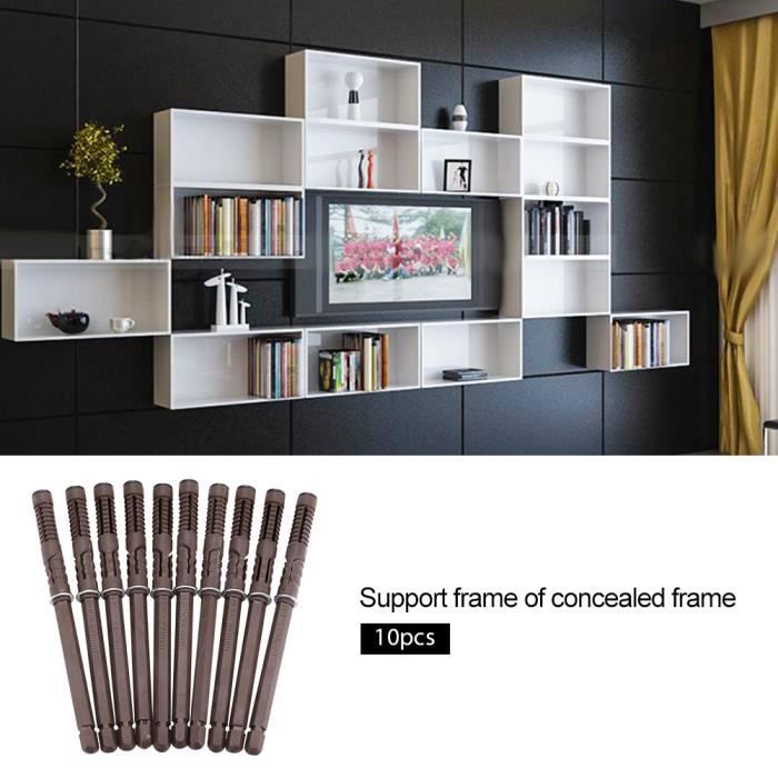 10Pcs Supports support de tablette dissimulés Supports d'installation de montage à vis (10 * 100mm)