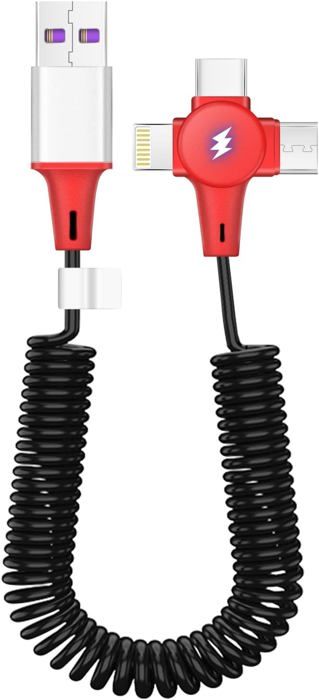 Câble Tressé Carplay Pour IPhone 16e 17 De Voiture 1m,18W 3A Cable