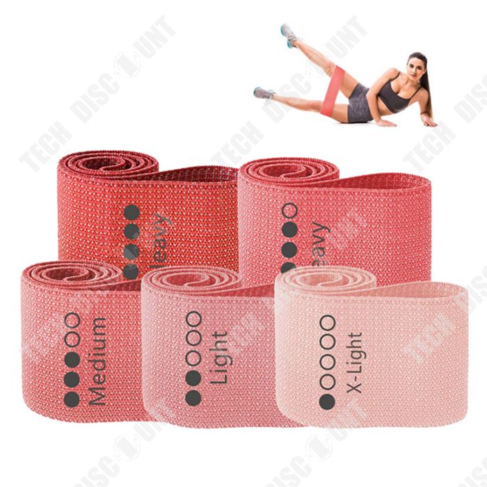 Bandes Élastiques Musculation FNG8 - Lot De 5 Niveaux De Résistance Pour Fitness