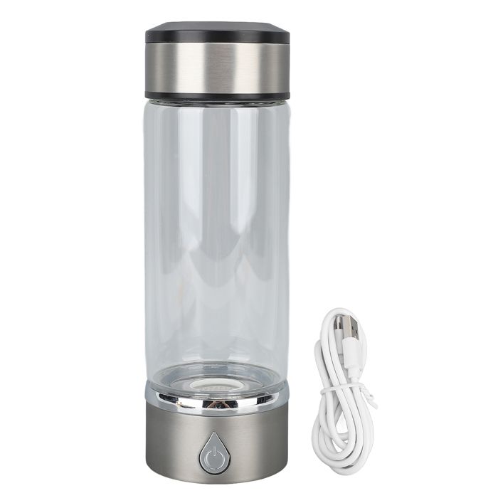 Générateur D'Eau Hydrogénée Portable - 4000 PPB, Capacité 450 Ml, Batterie 1200 MAh, Chargement USB-C, Pour Voyage Et Maison - 9