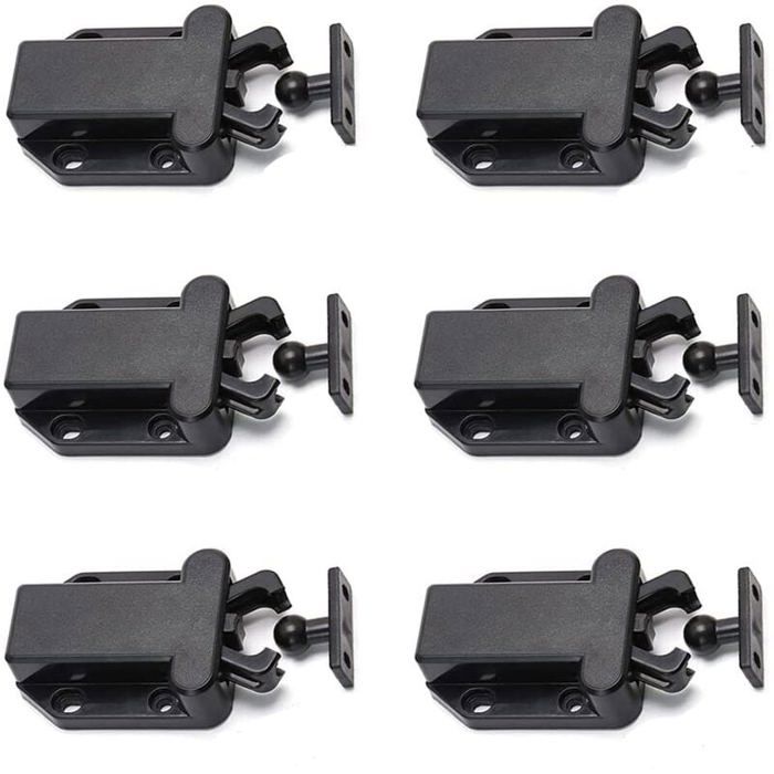 A Pair Of Antique Brass Cabinet Latches - France