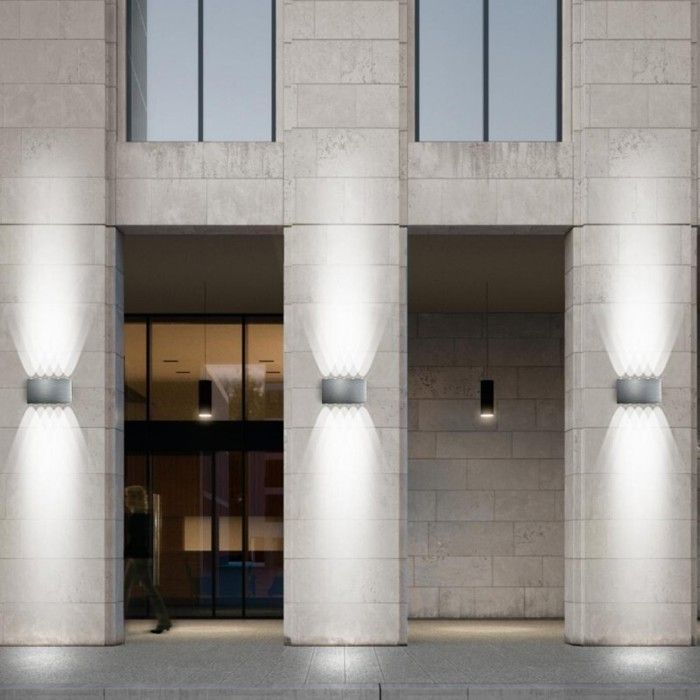 WOTTES Applique Murale Intérieure LED 8W Lampe Murale Luminaire Blanc Froid Moderne pour Salon Escalier Couloir Argent 3pcs