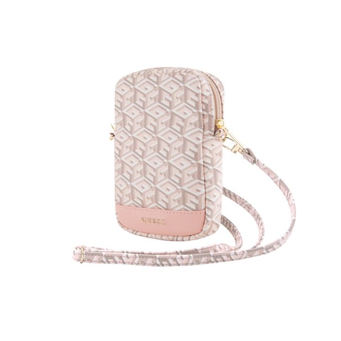 Sac pour téléphone Guess Zip GCube Bottom Stripe Cuir écologique Sangle réglable