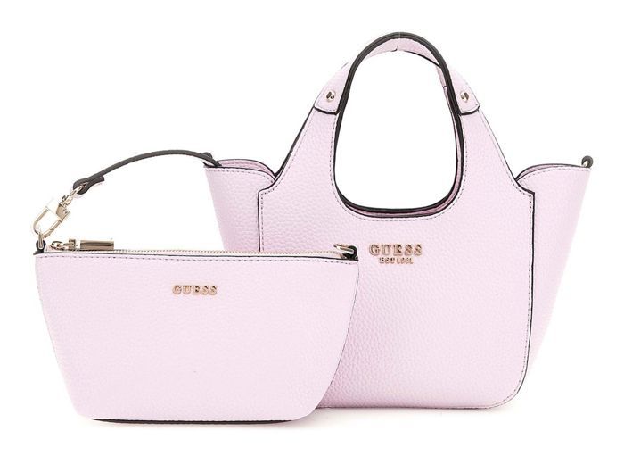 Pochette GUESS ELSA Mini Vin/violet - En Simili Cuir, Neuve Avec étiquettes, Livraison Gratuite