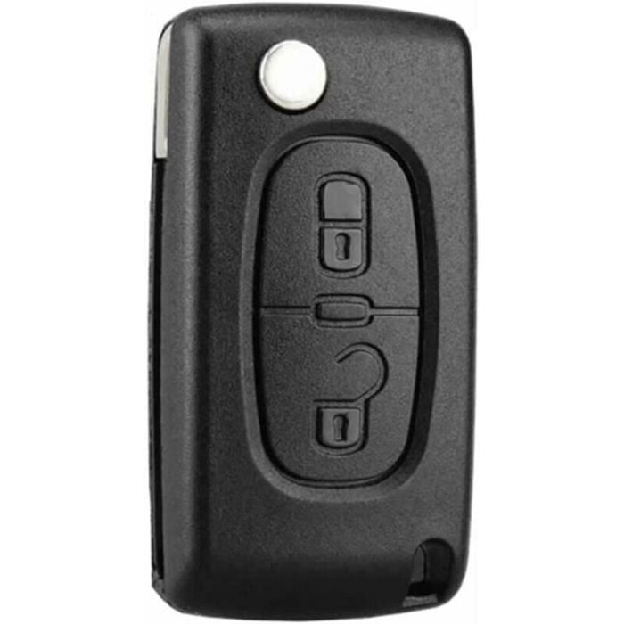 Coque/Boitier Pour Télécommande Plip Clé Pour Peugeot 107 207 308 307 407 807 3008 Partner ✚ Switch ✚ Pile CR1620 VARTA - Kit IRace Keys