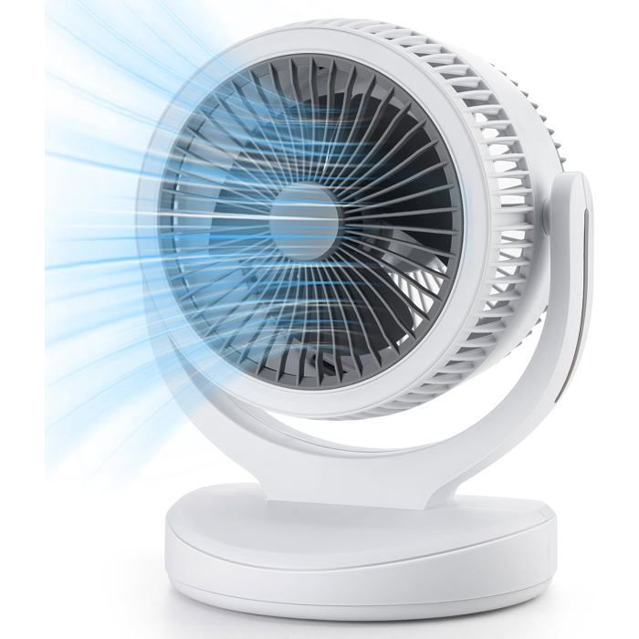Ventilateur De Table DeKo Stratos B500 Chrome 30 Cm 3 Vitesses Oscillant
