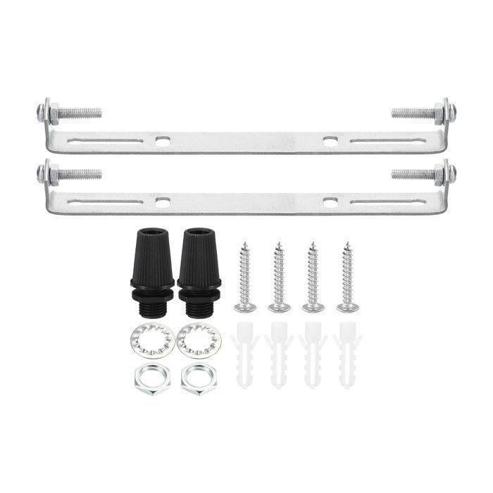 Support de fixation pour luminaires SOURCING MAP 2 Kits 150mm Plaque plafonnier Universel Acier pour Suspension murale Maison Bureau