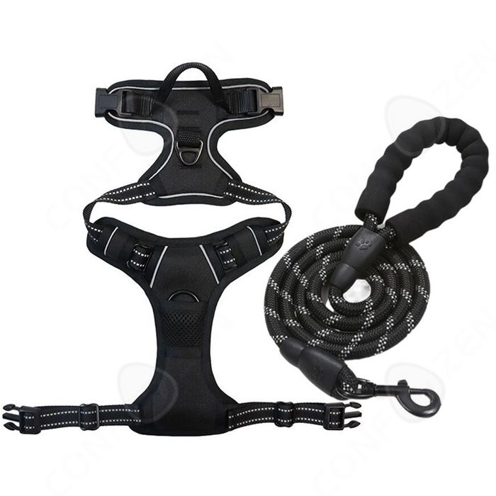 Comparer les prix de C NoirHarnais et Laisse pour Chien Harnais réglable et réfléchissant Harnais pour  Moyen et Grand Chien pour Entraînement en Plein A