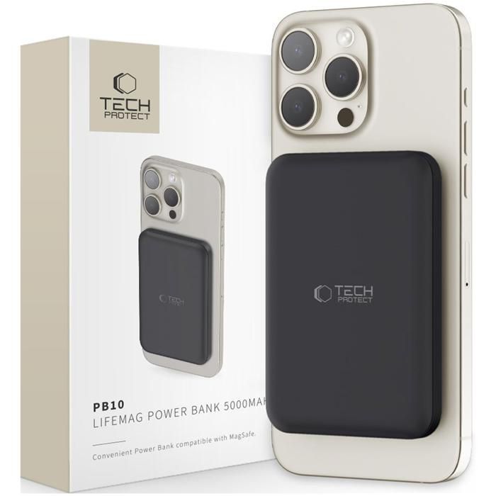 Batterie Externe 5000 Mah Tech-Protect Pb10 Lifemag Pour Iphone 11 X Xr