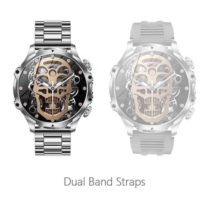Montre intelligente pour homme - RNCYN - AK75 - Écran tactile 1.85 - Étanche IP67 - 700mAh - Lampe de poche