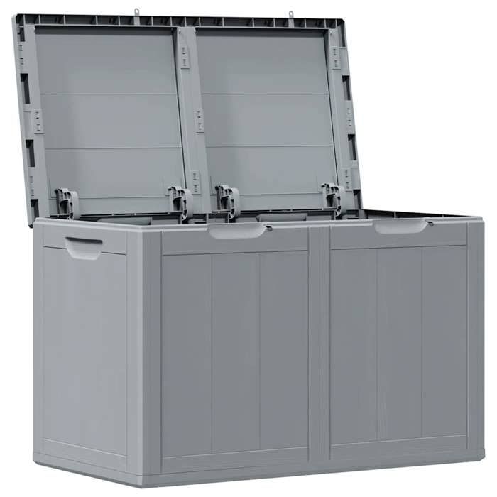 Gris Meuble dextérieur/Coffre jardinage - SARAZYJ - Boîte de rangement de jardin - 180 L Gris PP aspect bois Hot68163332