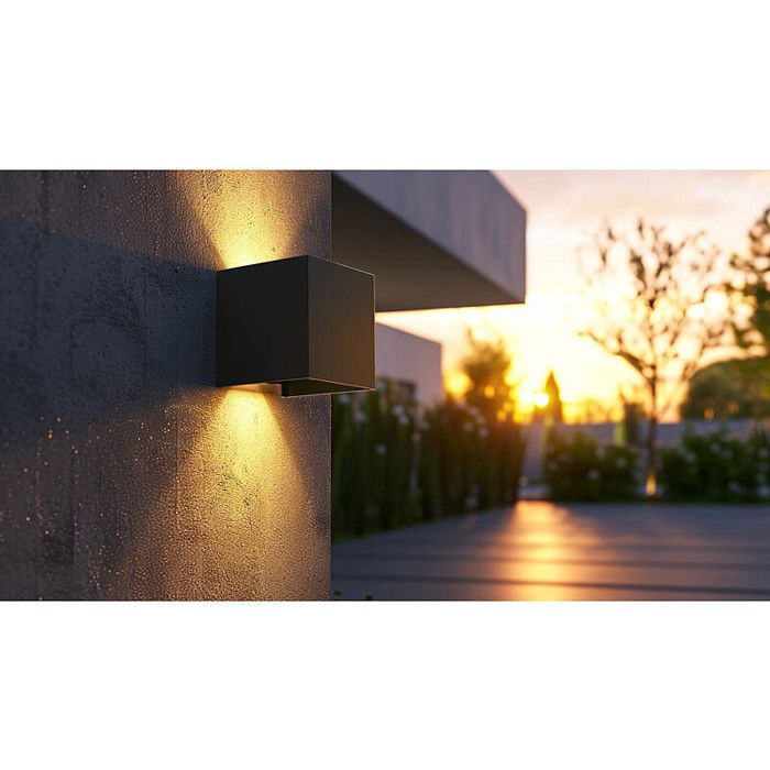 Applique murale dextérieur double faisceau 385 lm LED G9 - coloris noir Applique murale dextérieur double faisceau 385 lm LED G9 - coloris noir