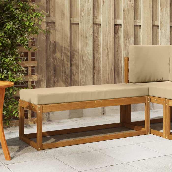 vidaXL Banc de Jardin Bois dAcacia Massif Naturel Canapé de balcon extérieur canapé de jardin moderne 900673