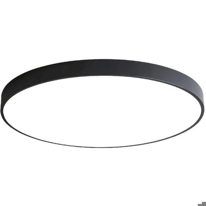 Plafonnier LED avec détecteur de mouvement balcon extérieur entrée de couloir de garage 6000k blanc froid 18w Ø30cm noir