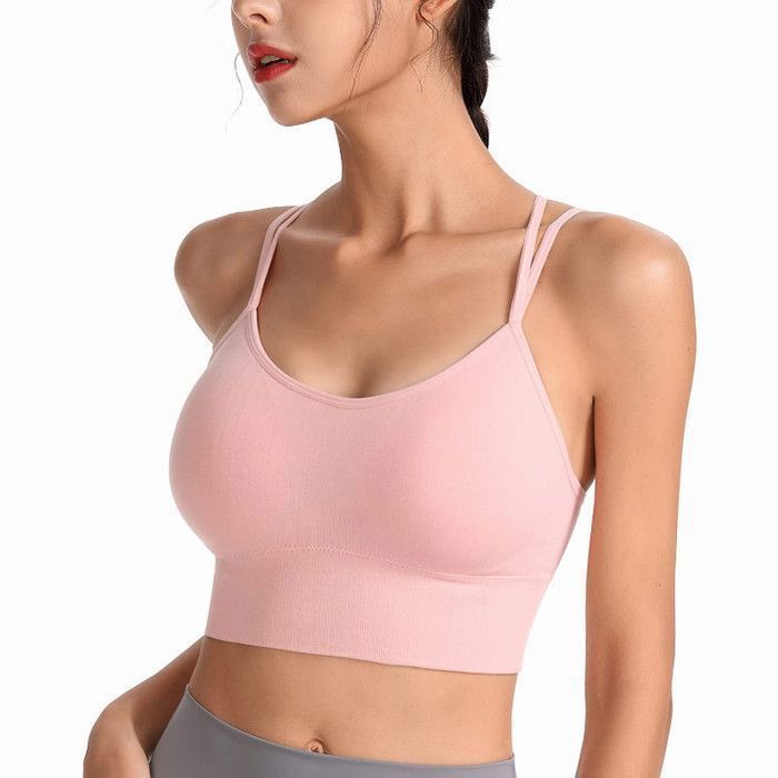 Soutiens-Gorge de Sport Femme Sportswear Haut Sport Brassiere sans Armature