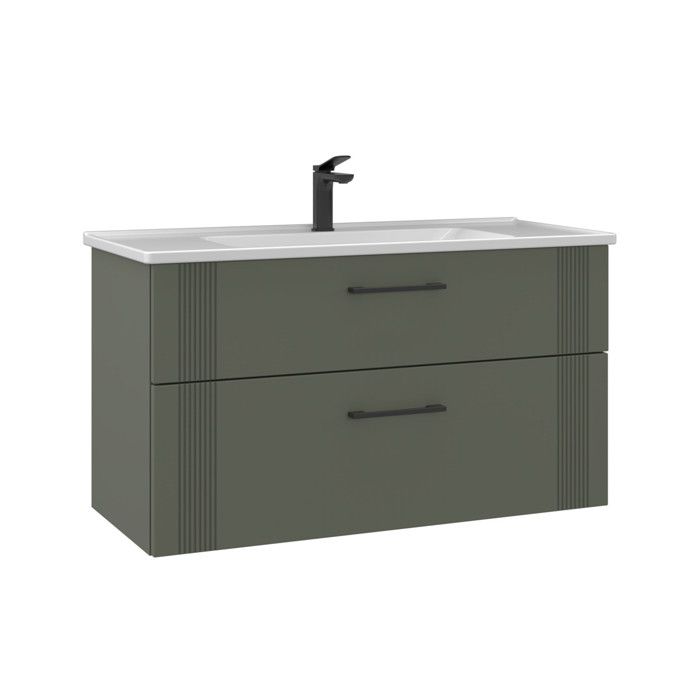 Meuble Vasque Bari 100 v2 - 100 x 45 x 55 cm - Matte Green