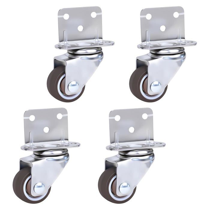 Roulettes Pour Meubles 25Mm Roulettes Pivotantes Petite Roulettes Pour Meubles Avec Plaque De Montage En L Roulette Pour Meuble Po