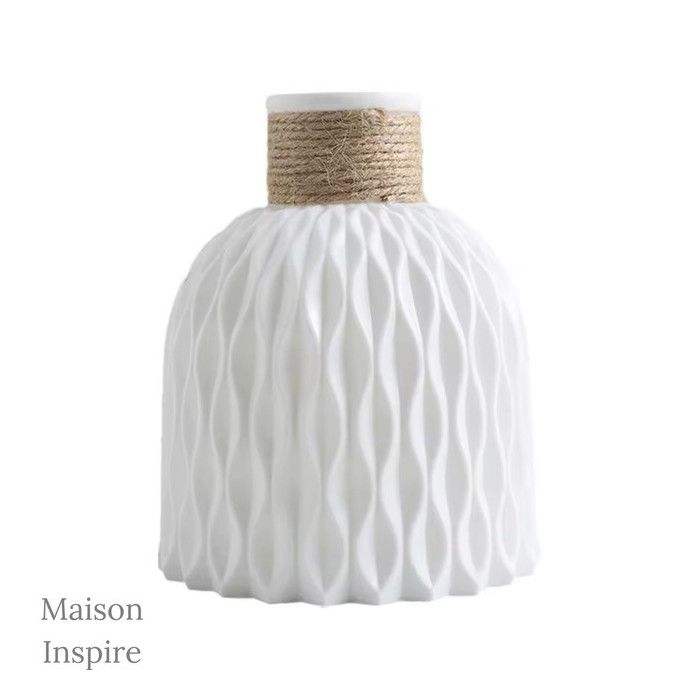 Vase décoratif ananas en plastique PE incassable pour fleurs séchées salon