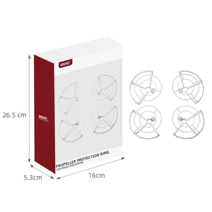 Protège-hélices Pour DJI Mini 1, Mini 2, Mini SE - 4 Pièces Grises ABS - Protection Robuste