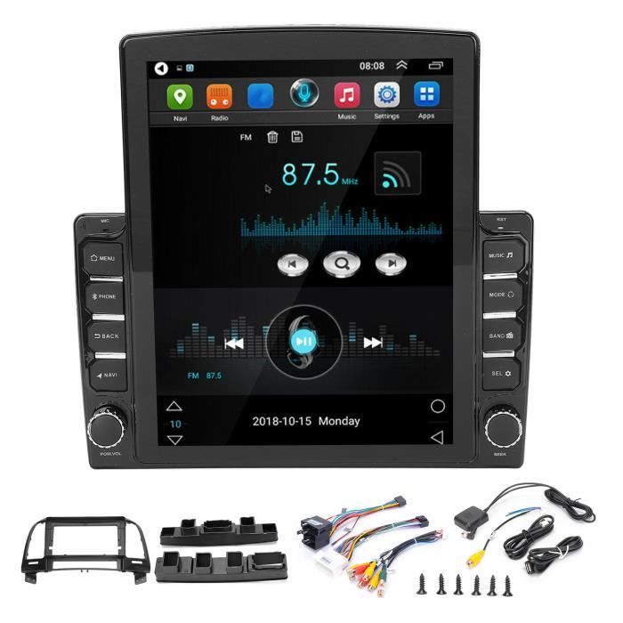 Ashata Navigation GPS auto Autoradio GPS Stéréo Écran Tactile 9 po Lecteur MP5 WiFi/3G/4G pour Android 10.1 pour Hyundai Santa Fe